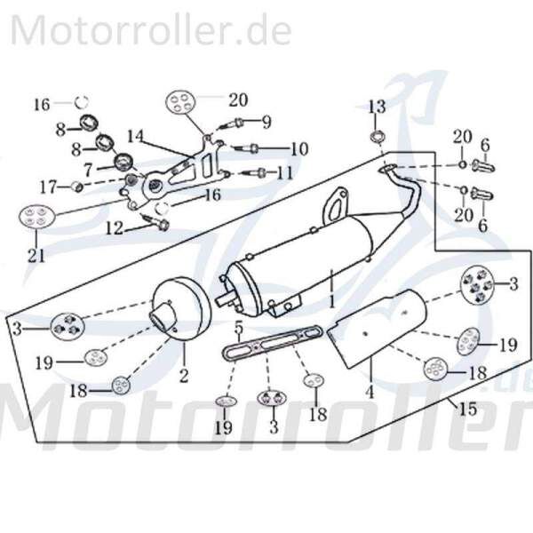 Rex INSIGNIO 125 DD Sechskantschraube 125ccm 4Takt 700105 Motorroller.de M8x105mm Befestigung Halter Halterung Flachkopfschraube Sechskant-Schraube