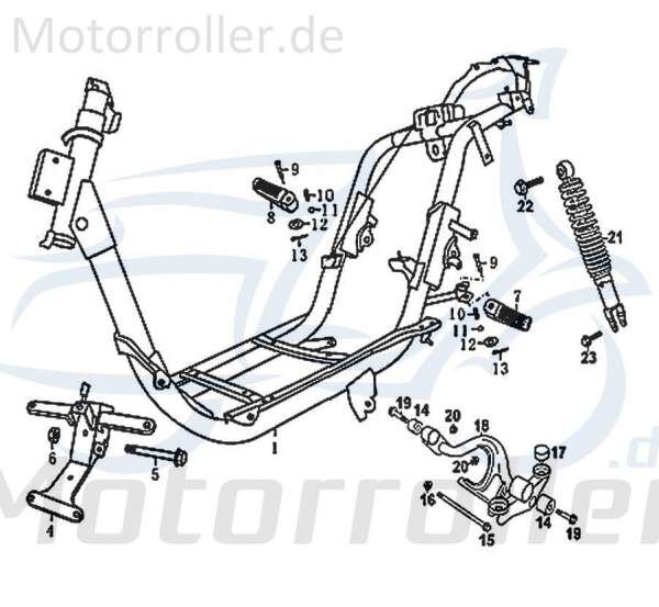 Bundschraube Rex RS125 Maschinenschraube Roller 125ccm 4Takt Motorroller.de Flanschschraube Flansch-Schraube Maschinen-Schraube Bund-Schraube Scooter