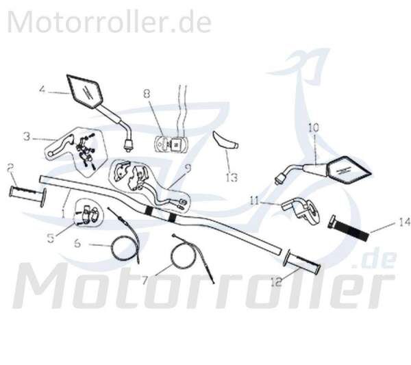 CPI Supermoto 125 Schalterarmatur 125ccm 4Takt Y9B-27700-10-00 Motorroller.de Schaltereinheit Kombischalter Schalterelement Lenker-Schalter Moped