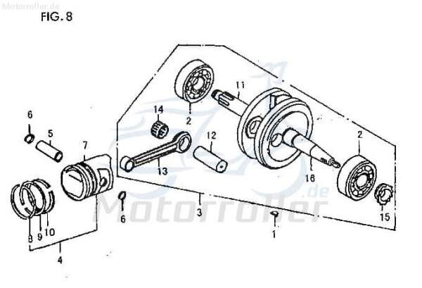 Halter Befestigung Jincheng 100035 Motorroller.de