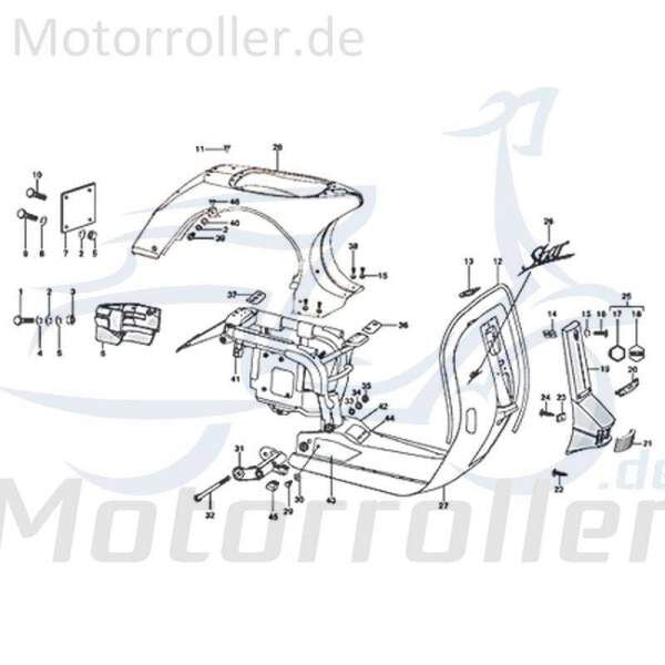 Zierleiste Motorroller 125ccm 4Takt Kreidler Rex 720163