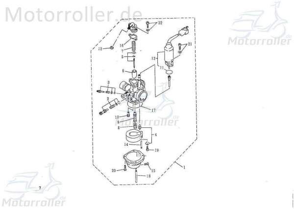 Einstellmutter Rex Justiermutter Trim-Mutter 25 50ccm 2Takt Motorroller.de Reguliermutter Regurliermutter 1E40QMB Scooter Ersatzteil Service Inpektion