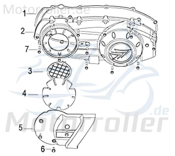 Kreidler Insignio 250 DD 2.0 Variomatikdeckel Variodeckel 250ccm 4Takt 750577 Motorroller.de Seitendeckel Variomatikgehäusedeckel Scooter Original