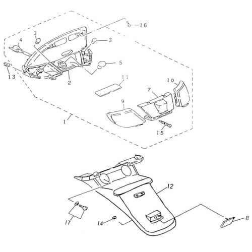 Rücklichtglas Kennzeichenbeleuchtung Rex Scooter 50 73286 Motorroller.de Lichtabdeckung Leuchtenglas Scooter Ersatzteil Service