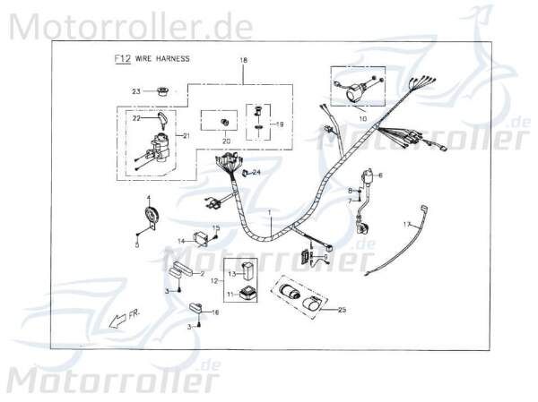 PGO Zündschloss T-Rex 50 Lenkradschloss Roller C15520030001 Motorroller.de Zünd-Schloss Lenkerschloss Lenker-Schloss Anlasserschloss Anlasser-Schloss