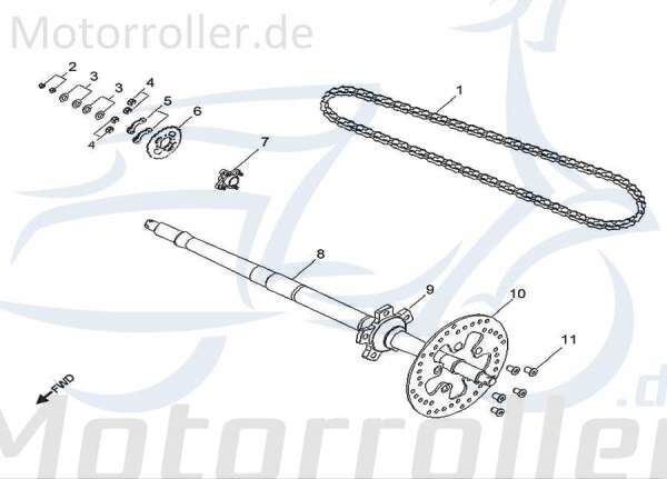 AEON Kettenrad / Antriebsrad Zahnrad Ritzel Quad 346ccm 4Takt Motorroller.de Ketten-Rad Zahn-Rad Antriebs-Rad 350ccm-4Takt ATV Cobra 400 (Vergaser)