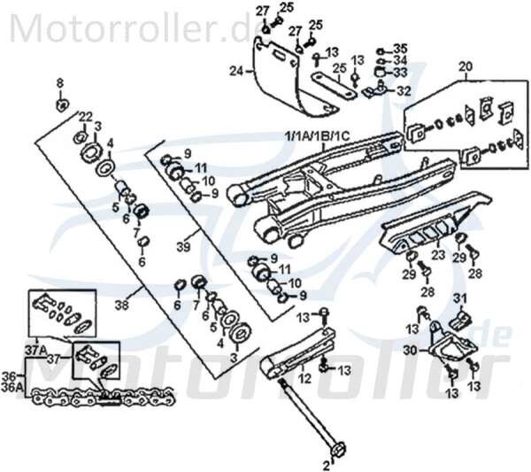 Rex Supermoto 125 DD Schwingendekor Styling 90190 Motorroller.de Motorrad Kreidler Sticker Aufkleber Moped Ersatzteil Service Inpektion