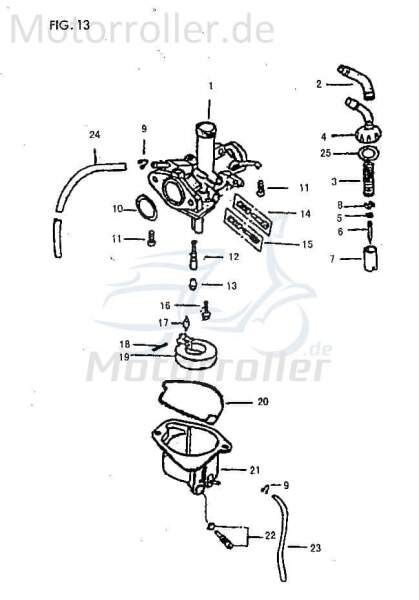 Jincheng JC 50 Monkey Repl. Abdeckung Vergaserdüse 50ccm 4Takt 210020-5 Motorroller.de Kappe Deckel Schutz Verkleidung Platte Cover Blende Schutzhaube