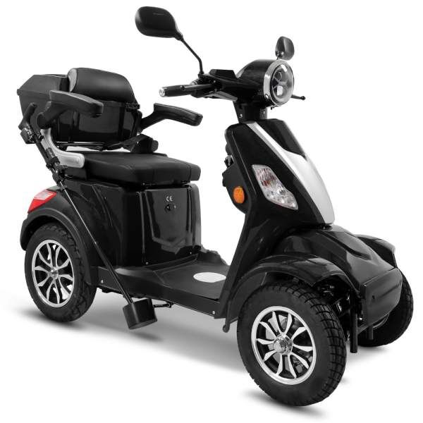 E-Quad Scoody E4 Shopper V3 25 km/h schwarz 1000 Watt Lithium-Akku Elektroroller Seniorenroller E-Scooter