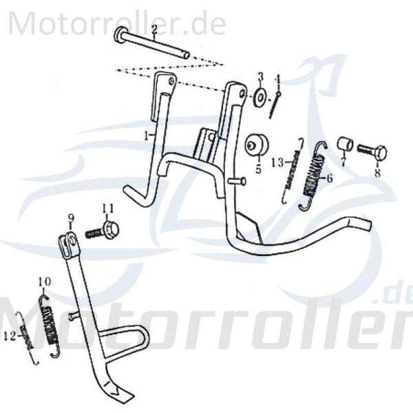 Jonway RMC-G 50 Bolzen Stehbolzen Zapfen 50ccm 2Takt 83491 Motorroller.de Gewindebolzen Gewindestift Arretierbolzen Stiftschraube Gewinde-Stift