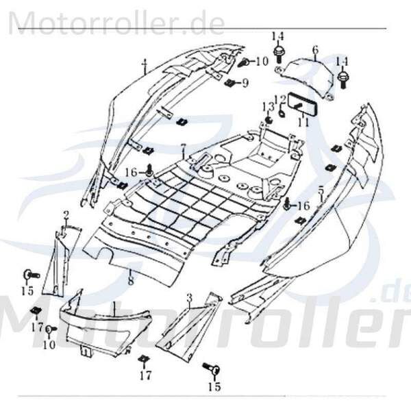 Kreidler RMC-G 50 Heckverkleidung links blau 83780 Motorroller.de Heckabdeckung Seitenverkleidung Seitenabdeckung Sitzverkleidung Sitzabdeckung