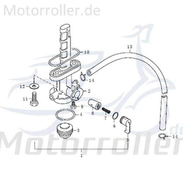 Benzinhahn komplett Kraftstoffhahn Motorroller 91397