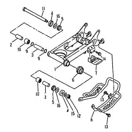 SMC Quad 170 Schwingarm hinten ATV 170ccm 4Takt 32100-RAM-00 Motorroller.de Schwinge Schwing-Arm Quad 200 UTV Ersatzteil Service Inpektion