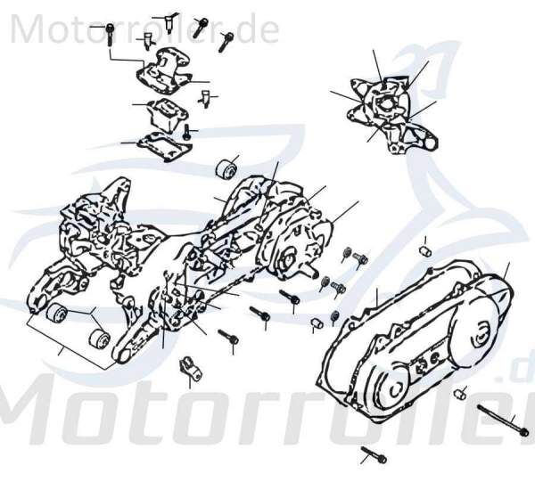 Rex RS250 Schraube M8x85mm Bundschraube 50ccm 2Takt 87424 Motorroller.de Maschinenschraube Flanschschraube Flansch-Schraube Maschinen-Schraube Jonway