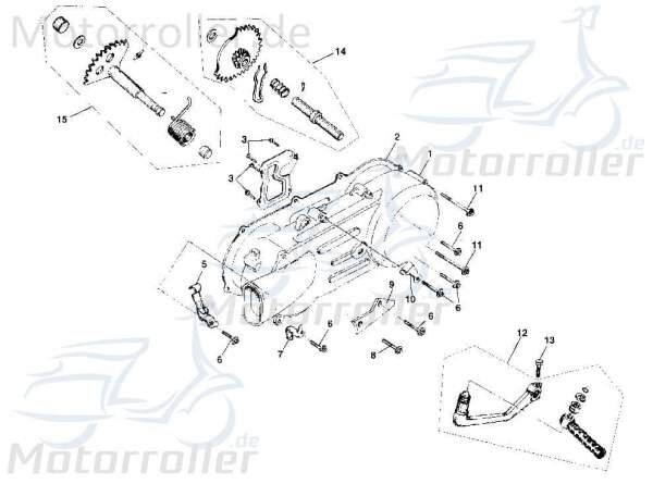 Sechskantbundschraube M6x22mm Rex Palermo Roller 50ccm 4Takt Motorroller.de Sechskantschraube Flanschschraube Sechskantflanschschraube Scooter Service